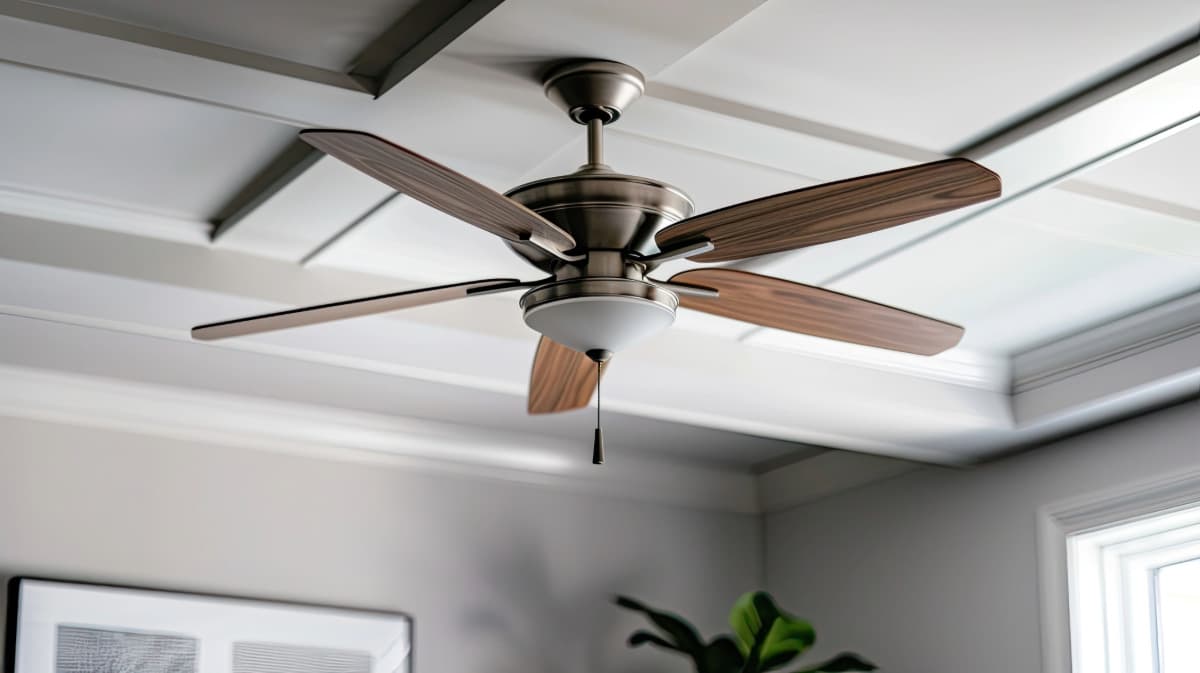 ceiling fan installed in room